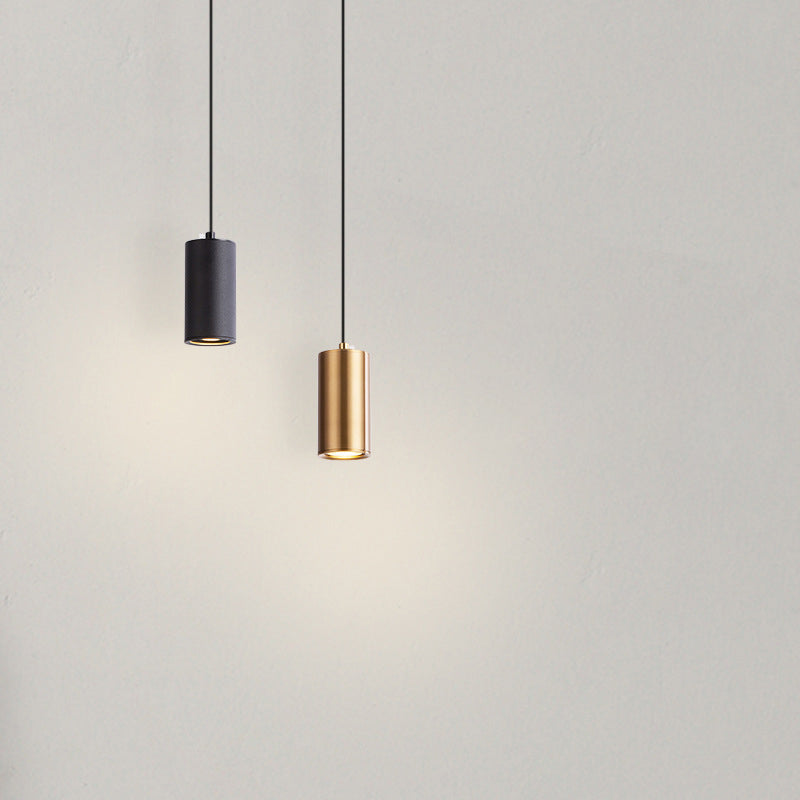 Pendant Light Dining Room | Iron Minimalist Column Design Black Gold Finish | Lologe