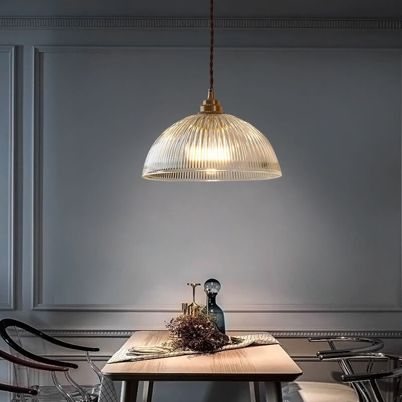 Glass Dome Pendant Light | Kitchen Ambience | Clear Glass Modern Design | Lologe
