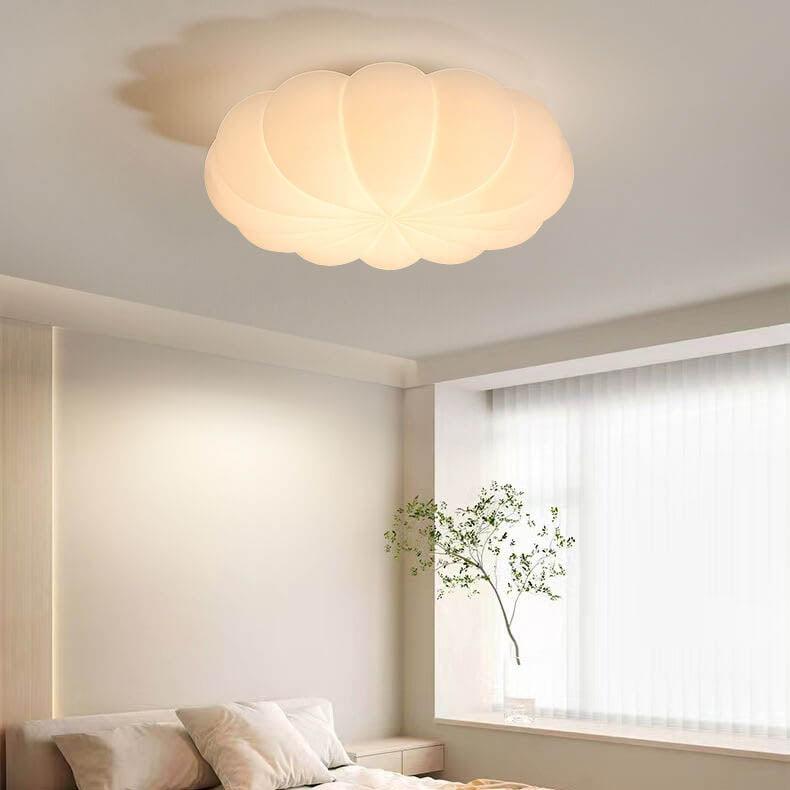 Kids Flower Flush Mount Ceiling Light | Nordic PE Shade LED Bedroom | Lologe