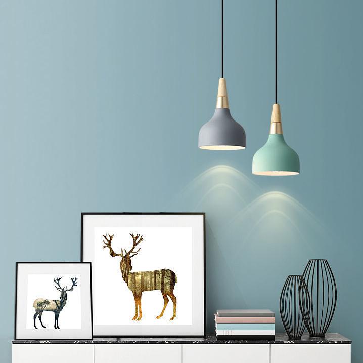 Modern Macaron Disc Pendant Light | Dining Room Iron Shade | Lologe