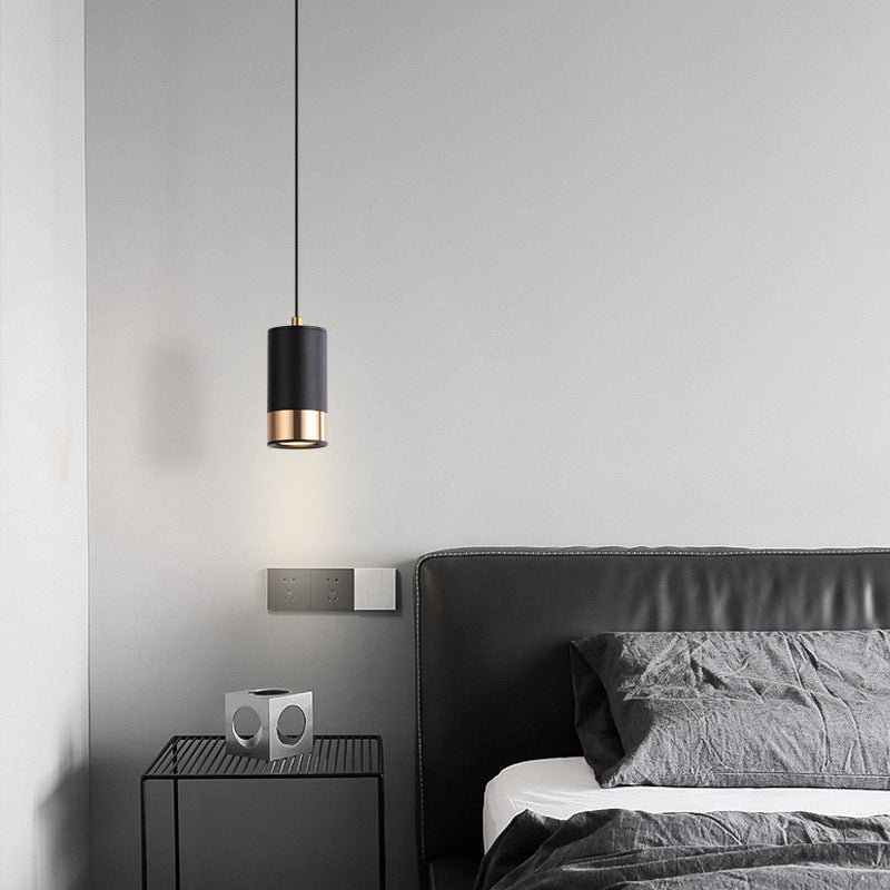 Pendant Light Dining Room | Iron Minimalist Column Design Black Gold Finish | Lologe