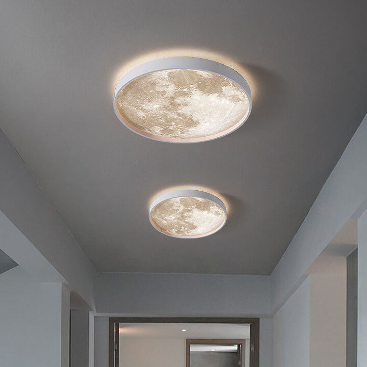 LED Flush Mount Ceiling Light | Bedroom | Moon Design | 3 Colour Modes | Lologe
