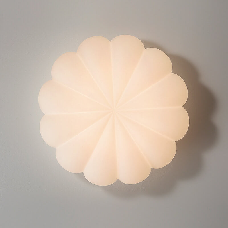 Kids Flower Flush Mount Ceiling Light | Nordic PE Shade LED Bedroom | Lologe