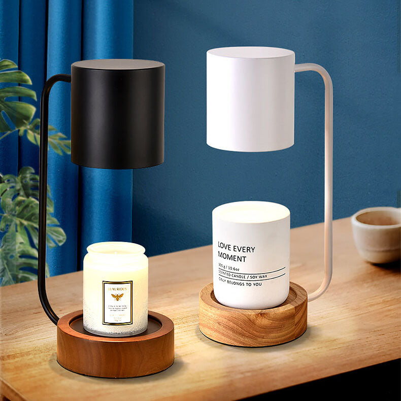Minimalist Wood Wax Melt Table Lamp | Dimming Timer for Bedroom | Lologe