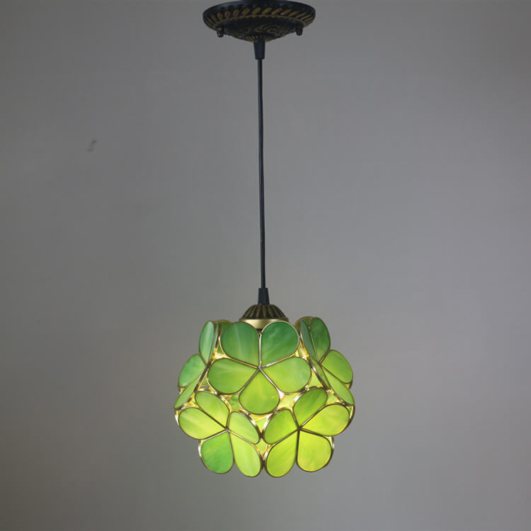 Stained Glass Pendant Light | Dining Room | Tiffany Metal 1-Light | Lologe