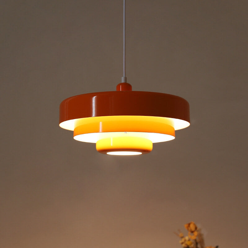 Nordic Metal Pendant Light | Dining Room Multi-Layered Round Shade | Lologe