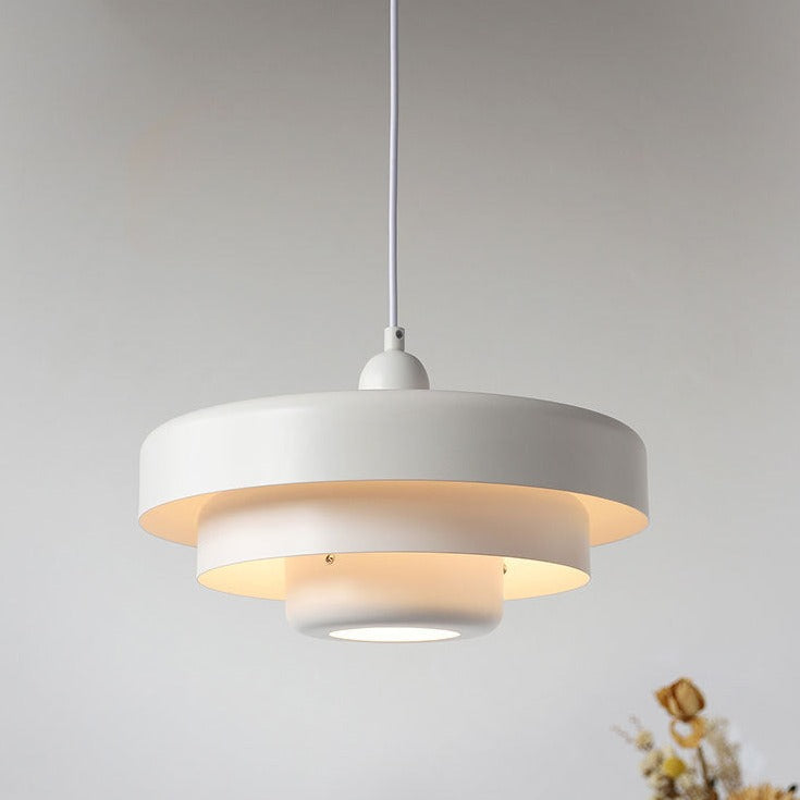 Nordic Metal Pendant Light | Dining Room Multi-Layered Round Shade | Lologe