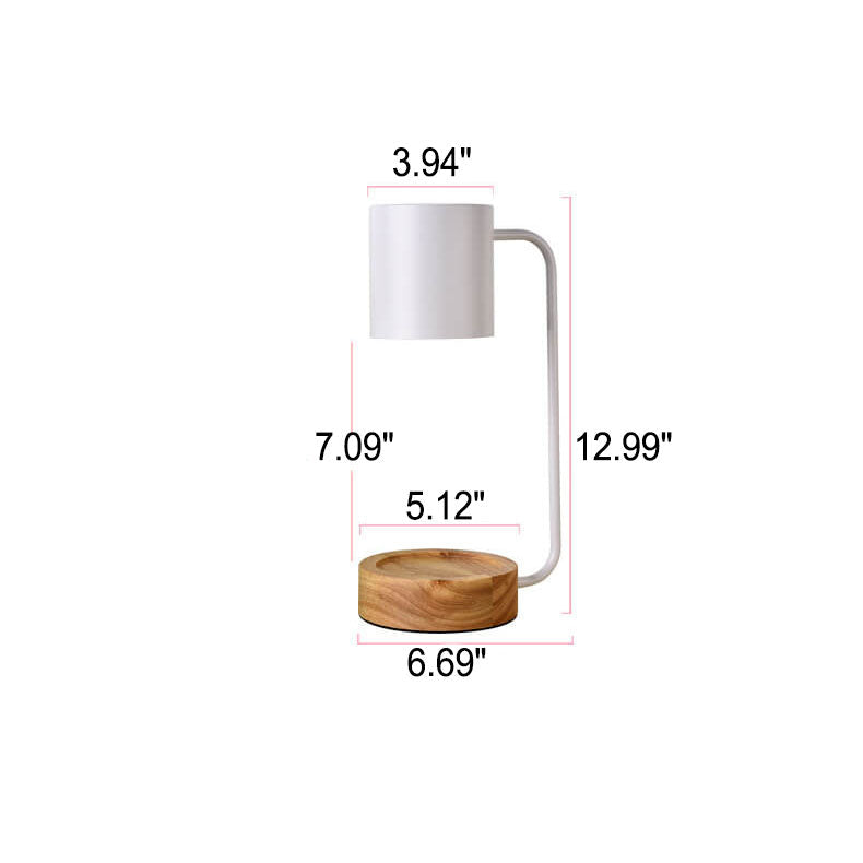 Minimalist Wood Wax Melt Table Lamp | Dimming Timer for Bedroom | Lologe