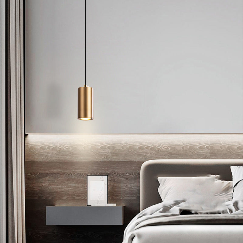 Pendant Light Dining Room | Iron Minimalist Column Design Black Gold Finish | Lologe