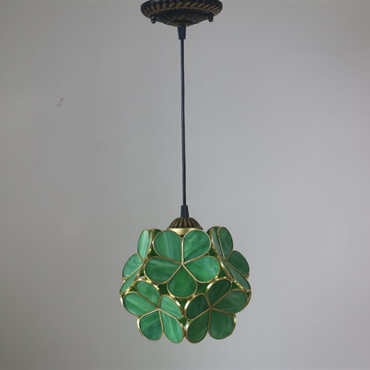 Stained Glass Pendant Light | Dining Room | Tiffany Metal 1-Light | Lologe