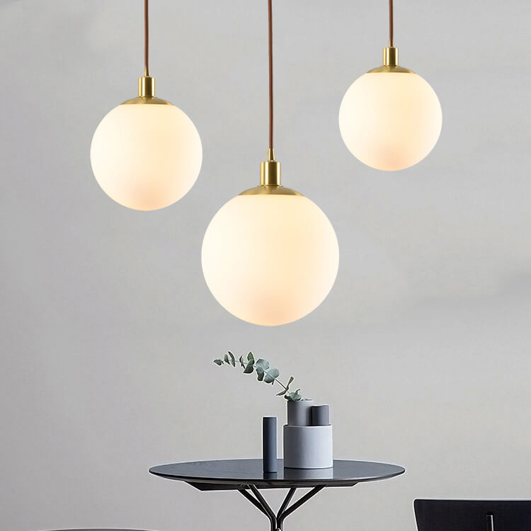 White Globe Pendant Light | Living Room Scandinavian Minimalist Design | Lologe