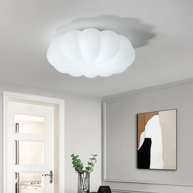 Kids Flower Flush Mount Ceiling Light | Nordic PE Shade LED Bedroom | Lologe