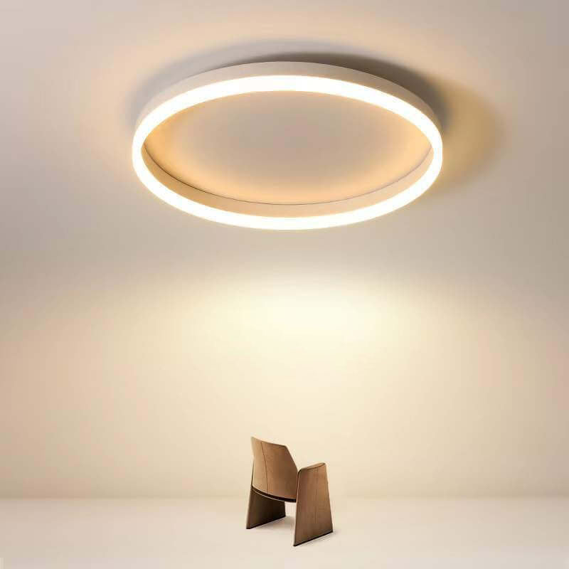 Nordic LED Flush Mount Ceiling Light | Circle Ring | Iron Acrylic | Minimalist Modern | Lologe