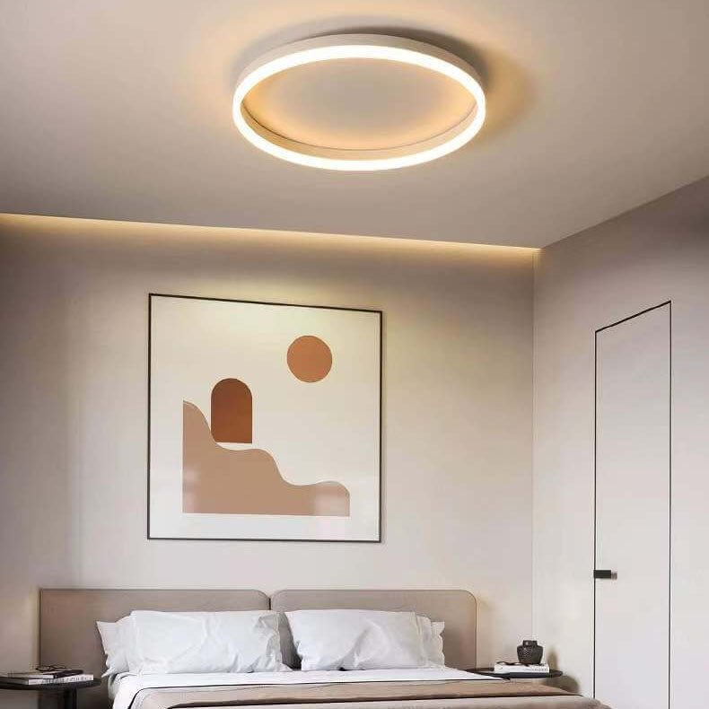 Nordic LED Flush Mount Ceiling Light | Circle Ring | Iron Acrylic | Minimalist Modern | Lologe