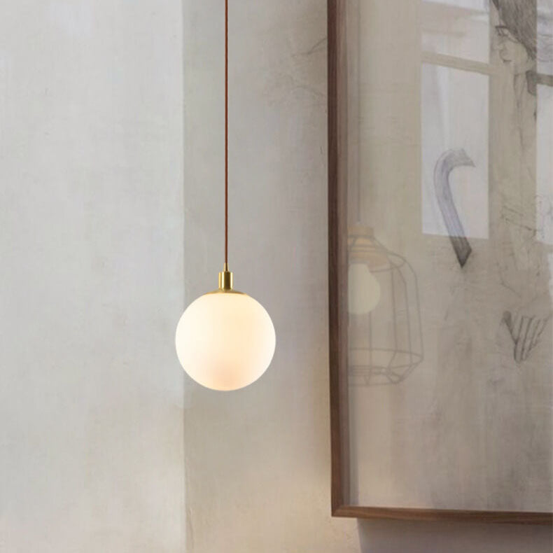 White Globe Pendant Light | Living Room Scandinavian Minimalist Design | Lologe