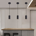 Pendant Light Dining Room | Iron Minimalist Column Design Black Gold Finish | Lologe