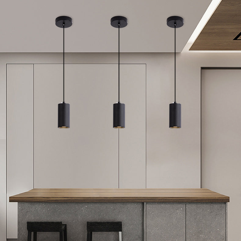 Pendant Light Dining Room | Iron Minimalist Column Design Black Gold Finish | Lologe