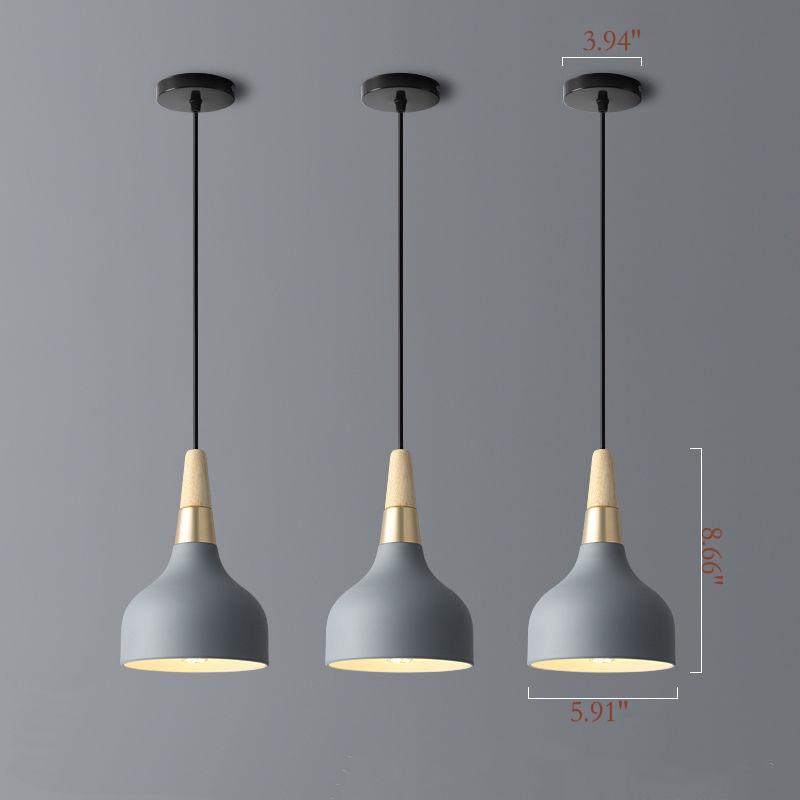 Modern Macaron Disc Pendant Light | Dining Room Iron Shade | Lologe
