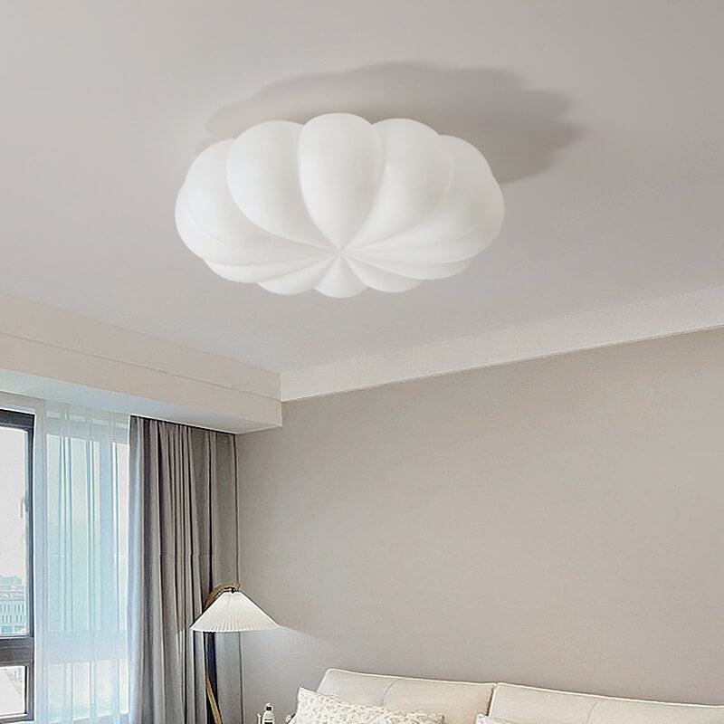 Kids Flower Flush Mount Ceiling Light | Nordic PE Shade LED Bedroom | Lologe