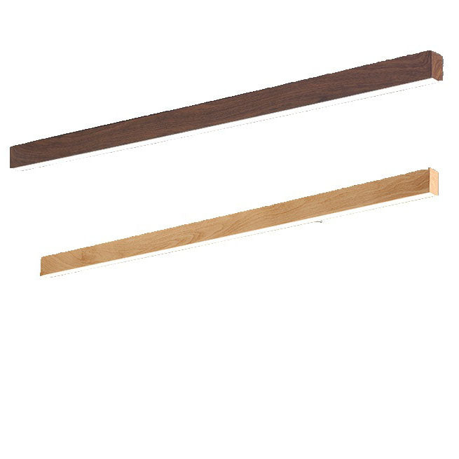 Modern LED Flush Mount Ceiling Light | Wood Grain Aluminium Strips | Minimalist | Lologe