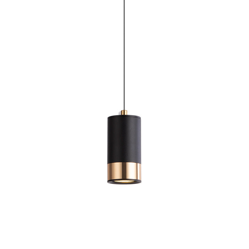 Pendant Light Dining Room | Iron Minimalist Column Design Black Gold Finish | Lologe