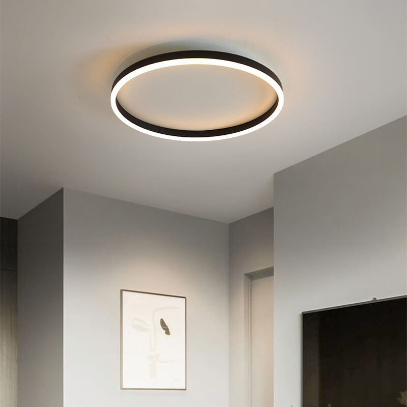 Nordic LED Flush Mount Ceiling Light | Circle Ring | Iron Acrylic | Minimalist Modern | Lologe