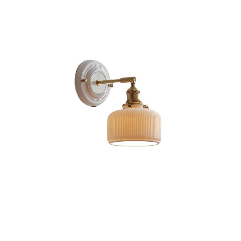 Vintage Ceramic Brass Wall Sconce | Living Room Round Design | Lologe