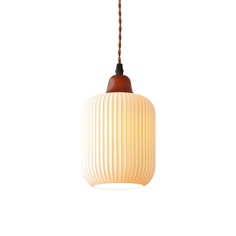 Japanese Ceramic Dome Pendant Light | Soft Kitchen Ambience | Lologe