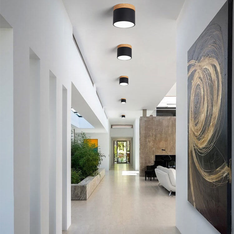 Scandinavian LED Flush Mount Ceiling Light | Solid Wood | 3-Colour | Modern Nordic | Lologe