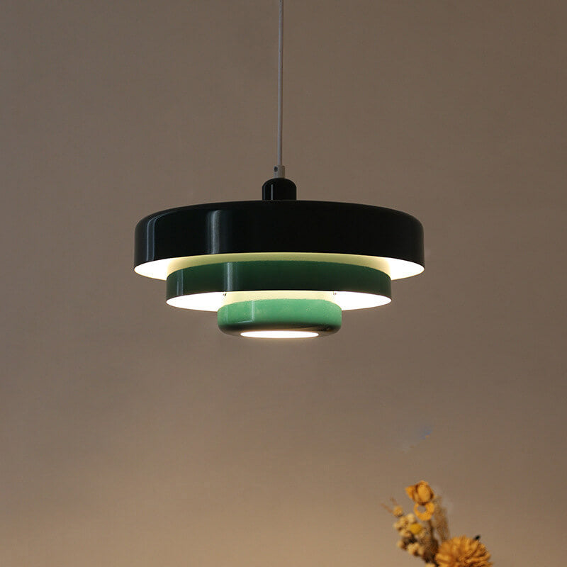 Nordic Metal Pendant Light | Dining Room Multi-Layered Round Shade | Lologe