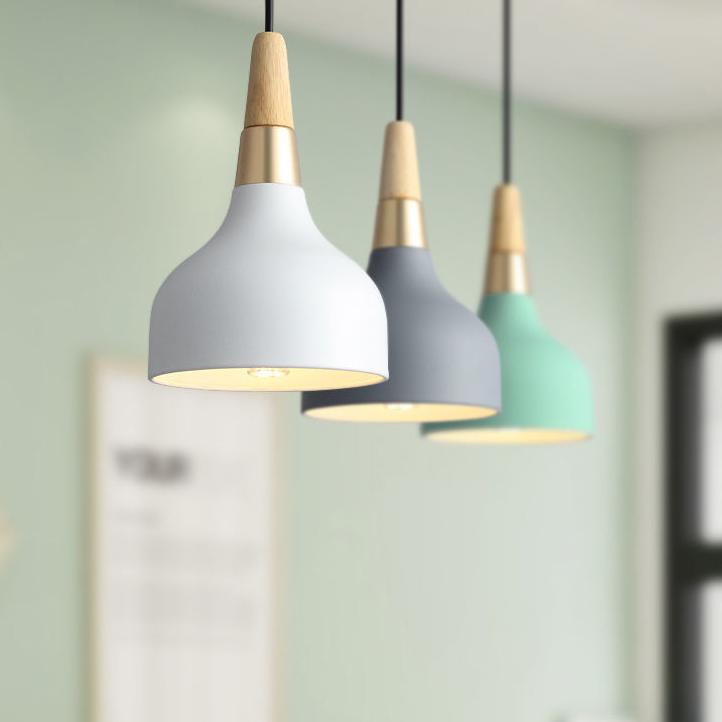 Modern Macaron Disc Pendant Light | Dining Room Iron Shade | Lologe