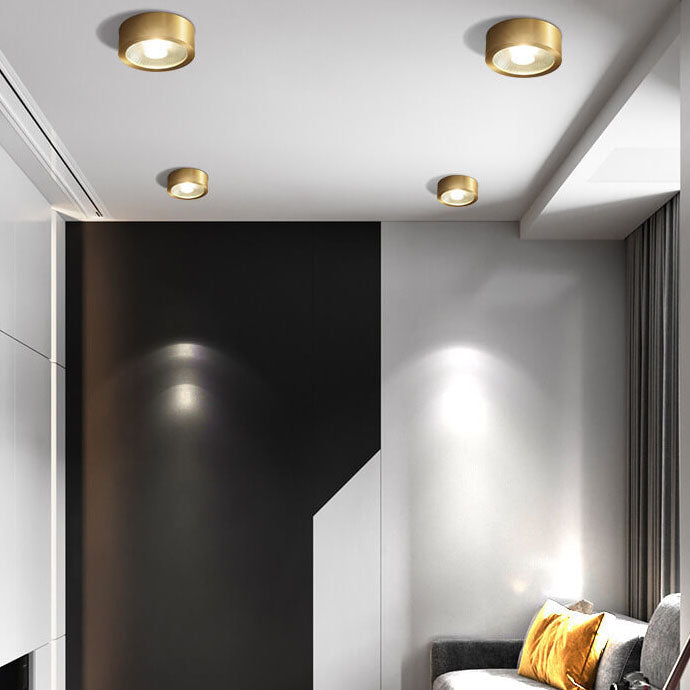 LED Flush Mount Ceiling Light | Living Room | All Copper | Ultra Thin Modern Lighting | Lologe