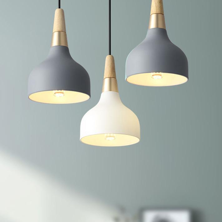 Modern Macaron Disc Pendant Light | Dining Room Iron Shade | Lologe