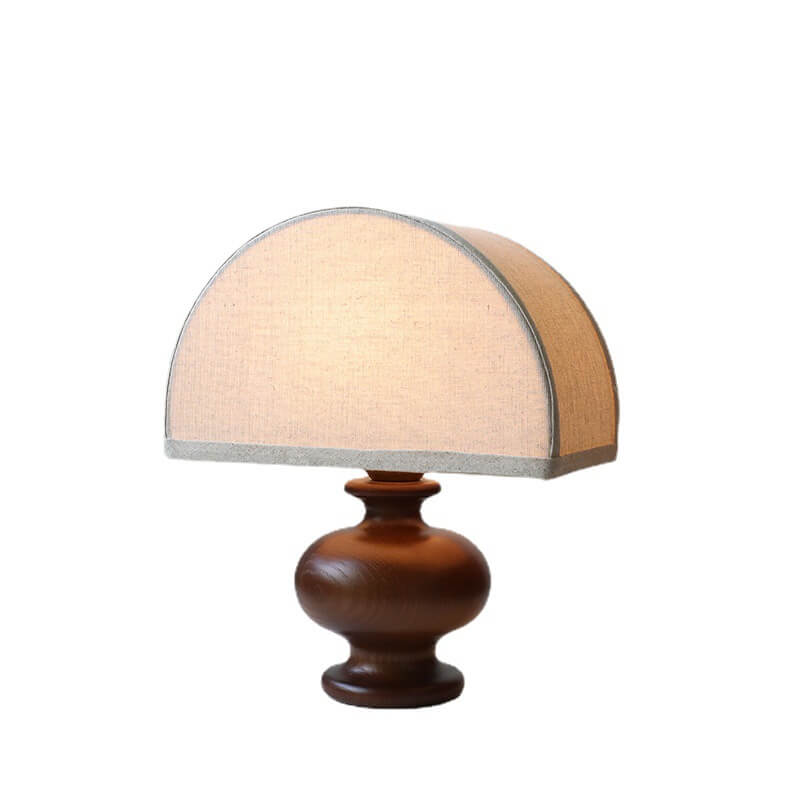 Japanese Wabi Sabi Table Lamp | Bedroom Living Room | Solid Wood Fabric | 1-Light | Vintage Style | Lologe