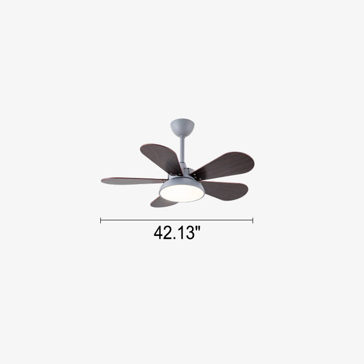 LED Ceiling Fan Light | For Kids Room | Colorful Round Blade | Semi-Flush Mount | Lologe
