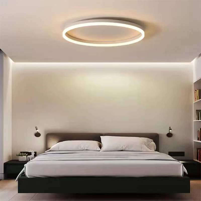 Nordic LED Flush Mount Ceiling Light | Circle Ring | Iron Acrylic | Minimalist Modern | Lologe