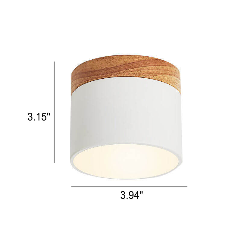 Scandinavian LED Flush Mount Ceiling Light | Solid Wood | 3-Colour | Modern Nordic | Lologe
