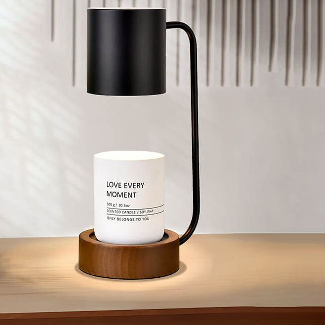 Minimalist Wood Wax Melt Table Lamp | Dimming Timer for Bedroom | Lologe