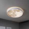 LED Flush Mount Ceiling Light | Bedroom | Moon Design | 3 Colour Modes | Lologe