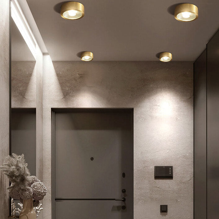 LED Flush Mount Ceiling Light | Living Room | All Copper | Ultra Thin Modern Lighting | Lologe