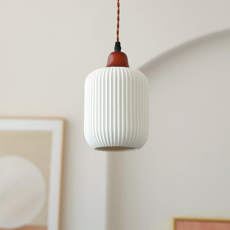 Japanese Ceramic Dome Pendant Light | Soft Kitchen Ambience | Lologe