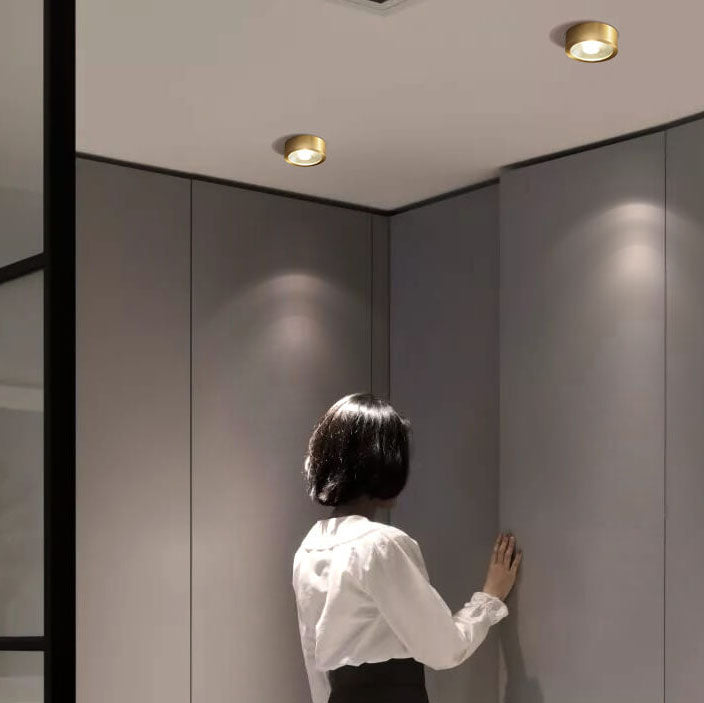 LED Flush Mount Ceiling Light | Living Room | All Copper | Ultra Thin Modern Lighting | Lologe