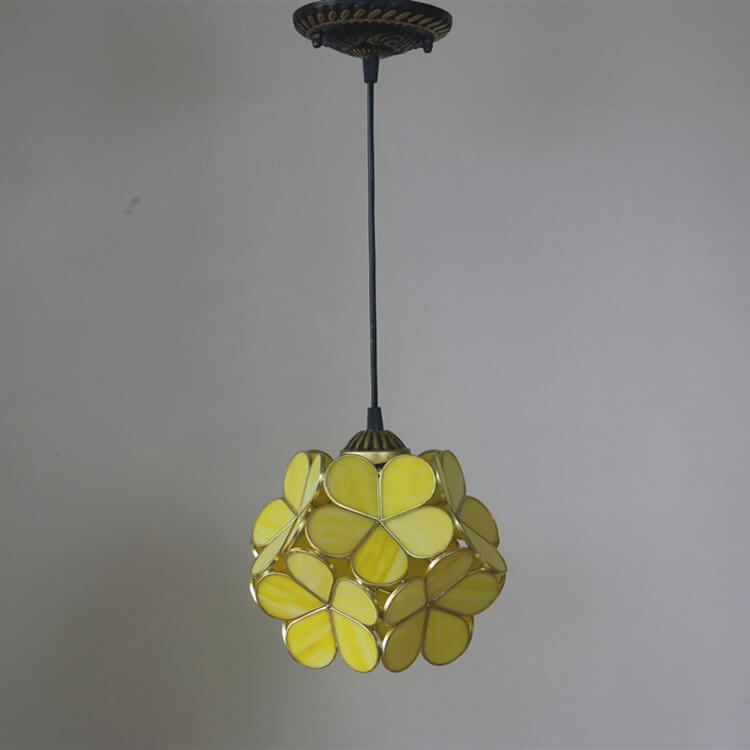 Stained Glass Pendant Light | Dining Room | Tiffany Metal 1-Light | Lologe