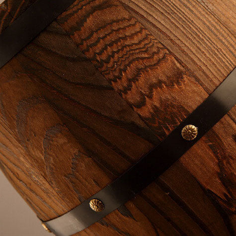 Rustic Barrel Pendant Light | Dining Room Ambience | Wooden Wine Barrel Design | Lologe