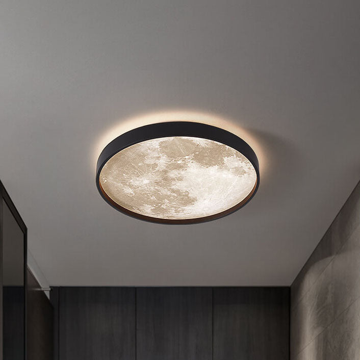 LED Flush Mount Ceiling Light | Bedroom | Moon Design | 3 Colour Modes | Lologe