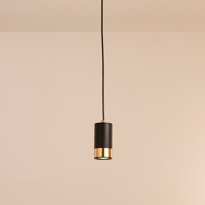 Pendant Light Dining Room | Iron Minimalist Column Design Black Gold Finish | Lologe