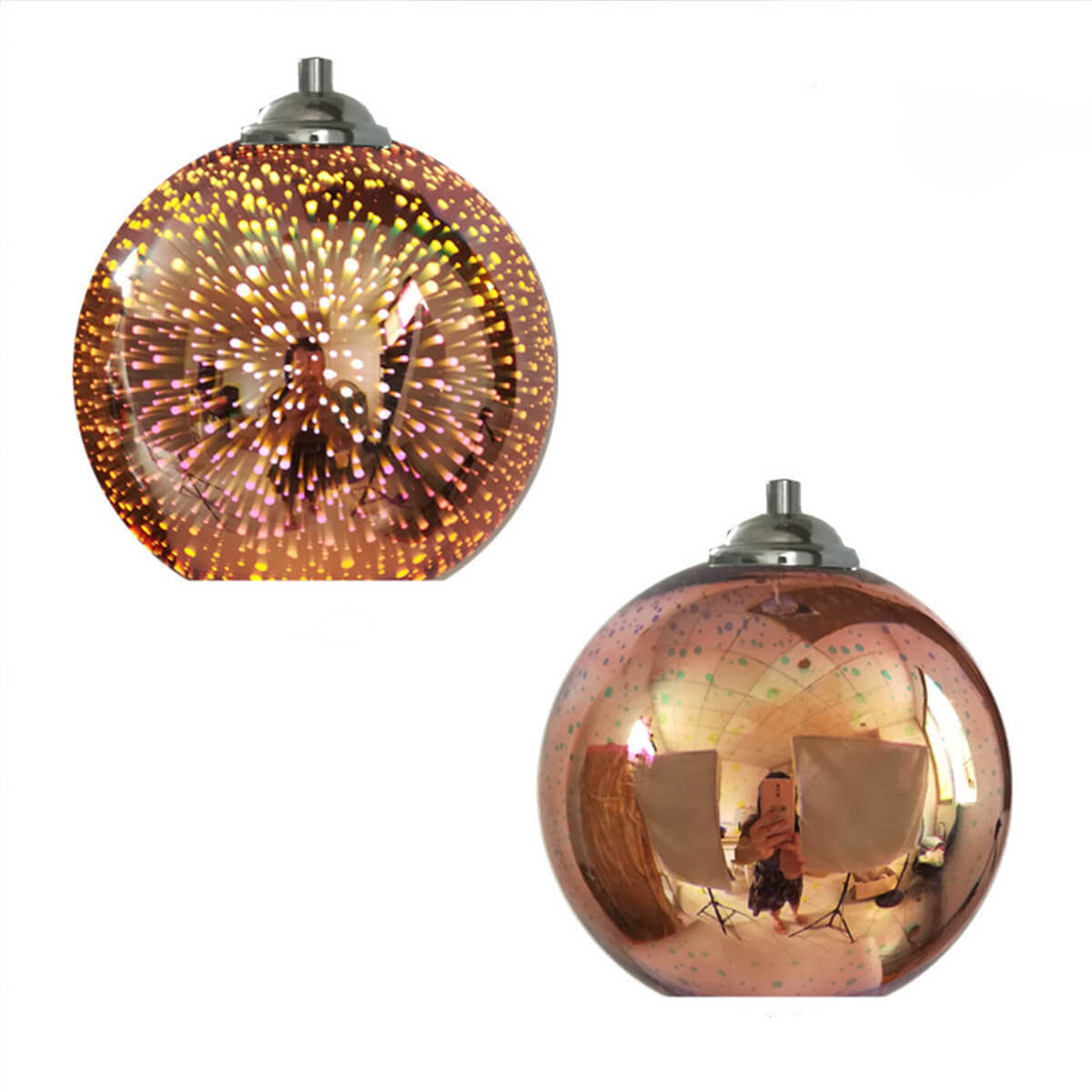 Fireworks Glass Pendant Light | Modern Colourful Dome Ceiling Lighting | Lologe