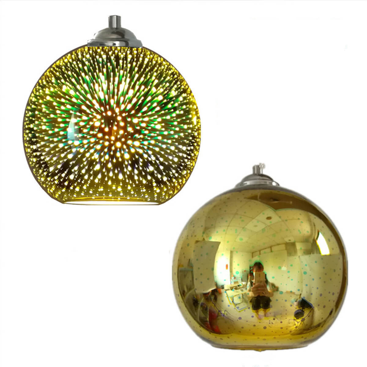 Fireworks Glass Pendant Light | Modern Colourful Dome Ceiling Lighting | Lologe