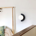 Modern Glass Globe Wall Sconce | Colourful Semi-Circle Design Iron Fixture | Lologe