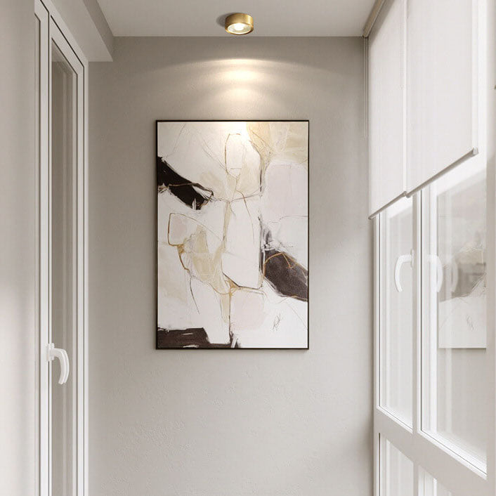 LED Flush Mount Ceiling Light | Living Room | All Copper | Ultra Thin Modern Lighting | Lologe